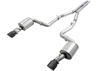 AWE Tuning 2017+ Dodge Charger 5.7L Touring Edition Exhaust - Non-Resonated - Diamond Black Tips
