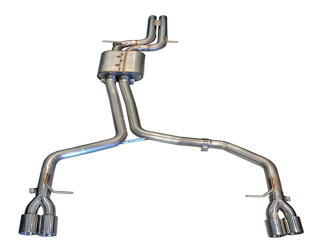 AWE Tuning Audi B8 / B8.5 S4 3.0T Track Edition Exhaust - Chrome Silver Tips (90mm)