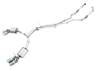 AWE Tuning Audi B9 S5 Sportback Touring Edition Exhaust - Non-Resonated (Silver 102mm Tips)