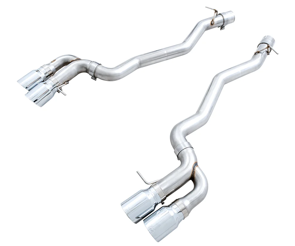 AWE Tuning 18-19 BMW M5 (F90) 4.4T AWD Axle-back Exhaust - Track Edition (Chrome Silver Tips)