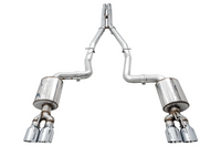 AWE Tuning 2015+ Dodge Challenger 6.4L/6.2L Non-Resonated Touring Edition Exhaust - Quad Silver Tips
