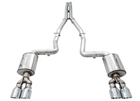 AWE Tuning 2017+ Challenger 5.7L Touring Edition Exhaust - Non-Resonated - Chrome Silver Quad Tips