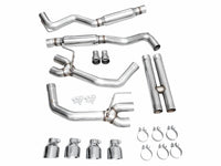 AWE 2024 Ford Mustang GT Fastback S650 RWD Track Edition Catback Exhaust w/ Quad Chrome Silver Tips