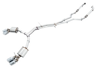 AWE Tuning Audi B9 S5 Sportback Touring Edition Exhaust - Non-Resonated (Black 90mm Tips)