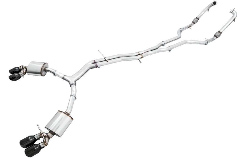 AWE Tuning Audi B9 S5 Sportback Touring Edition Exhaust - Non-Resonated (Black 102mm Tips)
