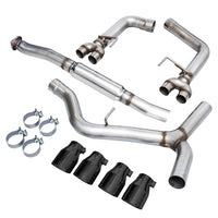 AWE Tuning Subaru WRX/STI VA/GV Sedan Track Edition Exhaust - Diamond Black Tips (102mm)