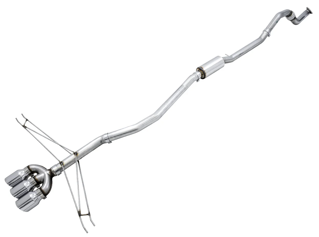 AWE Tuning 2016+ Honda Civic Si Track Edition Exhaust w/Front Pipe & Triple Chrome Silver Tips