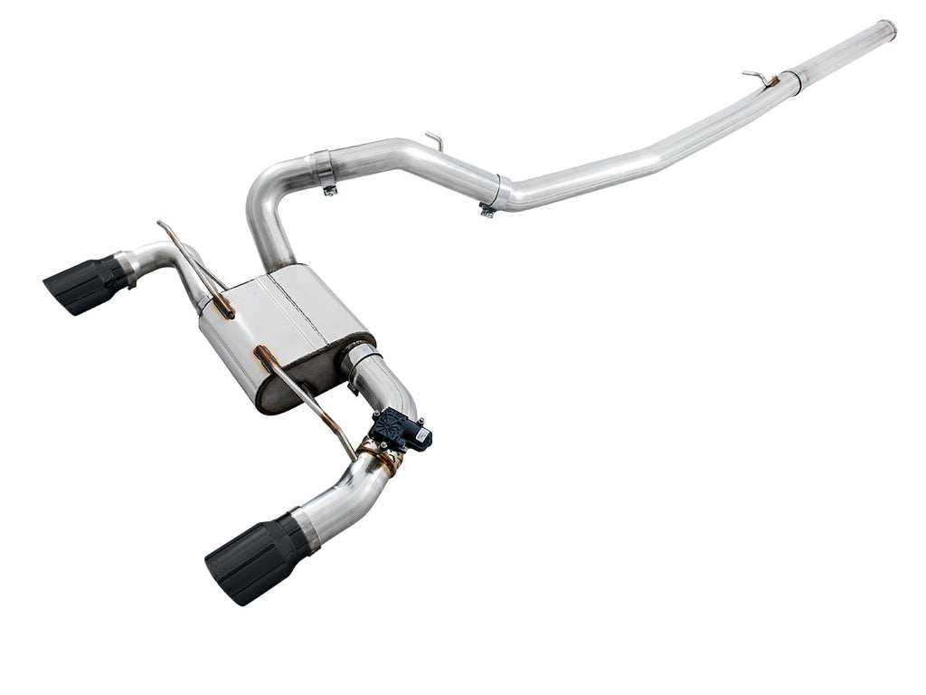AWE Tuning Ford Focus RS SwitchPath Cat-back Exhaust - Diamond Black Tips