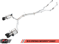 AWE Tuning Audi B9 S5 Sportback SwitchPath Exhaust - Non-Resonated (Silver 90mm Tips)