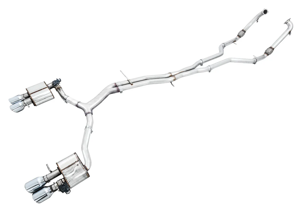 AWE Tuning Audi B9 S5 Sportback SwitchPath Exhaust - Non-Resonated (Silver 102mm Tips)