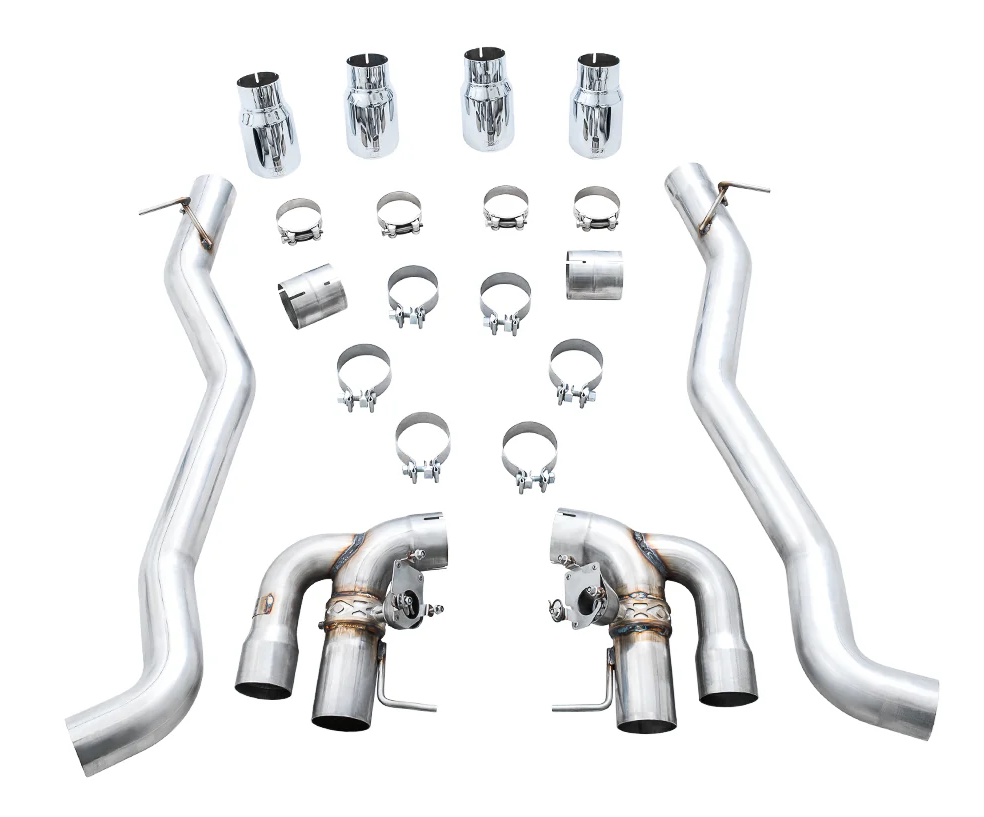 AWE Tuning 18-19 BMW M5 (F90) 4.4T AWD SwitchPath Axle-back Exhaust - Chrome Silver Tips
