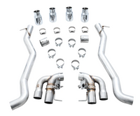 AWE Tuning 18-19 BMW M5 (F90) 4.4T AWD SwitchPath Axle-back Exhaust - Chrome Silver Tips