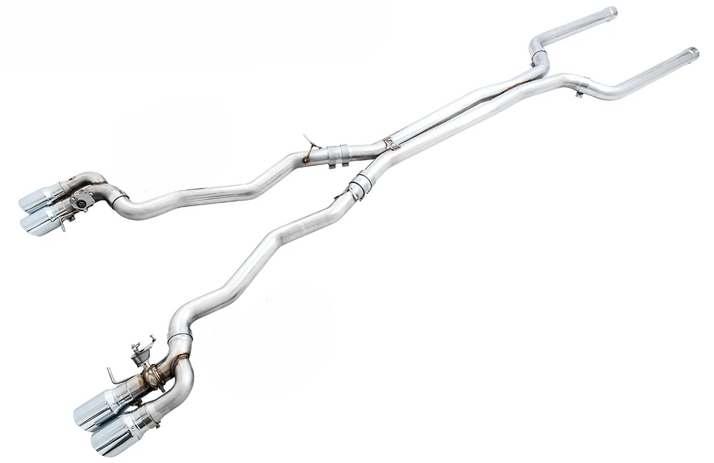 AWE Tuning 18-19 BMW M5 (F90) 4.4T AWD SwitchPath Cat-back Exhaust - Chrome Silver Tips