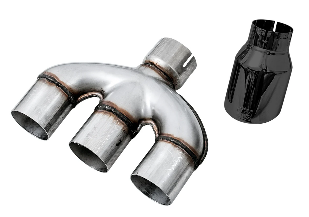 AWE Tuning Honda Civic Si 10th Gen 1.5L Turbo Dual-to-Triple Tip Conversion Kit - Diamond Black Tip