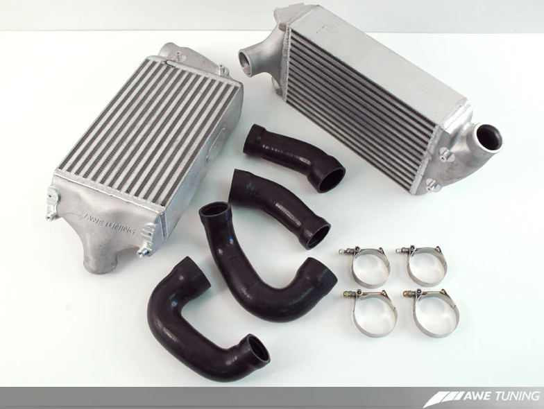 AWE Tuning 997TT/GT2 Performance Intercoolers - Black Hoses