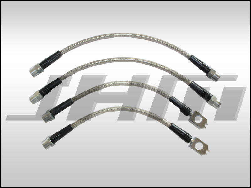 Brake Line Kit-Stainless (JHM) Front and Rear Lines for Audi A3 8P and VW EOS, Golf, Jetta MKV-MKVI