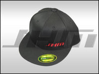 JHM "FlexFit Style" Black Fit Hat, Flat Bill