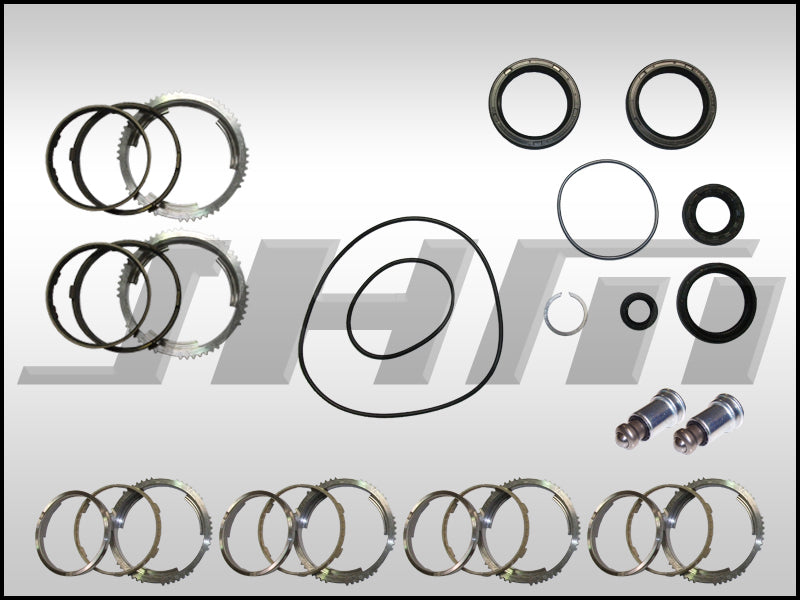 Transmission Rebuild Kit, 0A3 MT (JHM-Performance), MINIMAL, Seals and Synchros ONLY for B6-B7 S4 and RS4