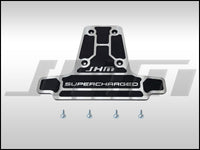 Supercharger Plate - Replaces factory cover - Billet (JHM) BLACK MILLED for B8 S4-S5 Q5-SQ5 C6-C7 A6-A7 D4 A8 and 4L Q7 3.0T