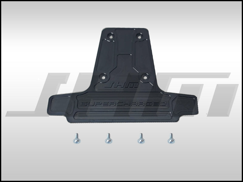 Supercharger Plate - Replaces factory cover - Billet (JHM) BLACK for B8 S4-S5 Q5-SQ5 C6-C7 A6-A7 D4 A8 and 4L Q7 3.0T