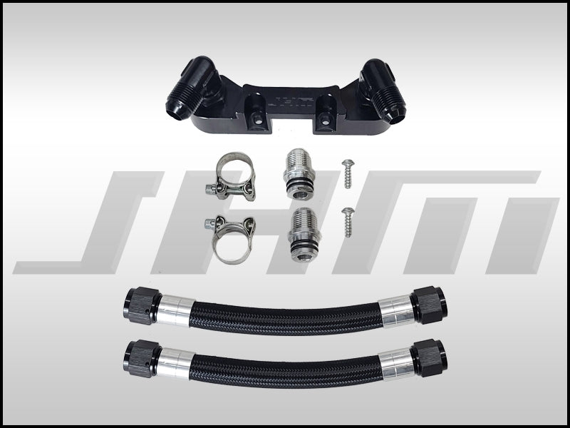 Billet Crankcase Breather Vent Hose Kit - PCV (JHM) BLACK for B8 RS4-RS5 4.2L
