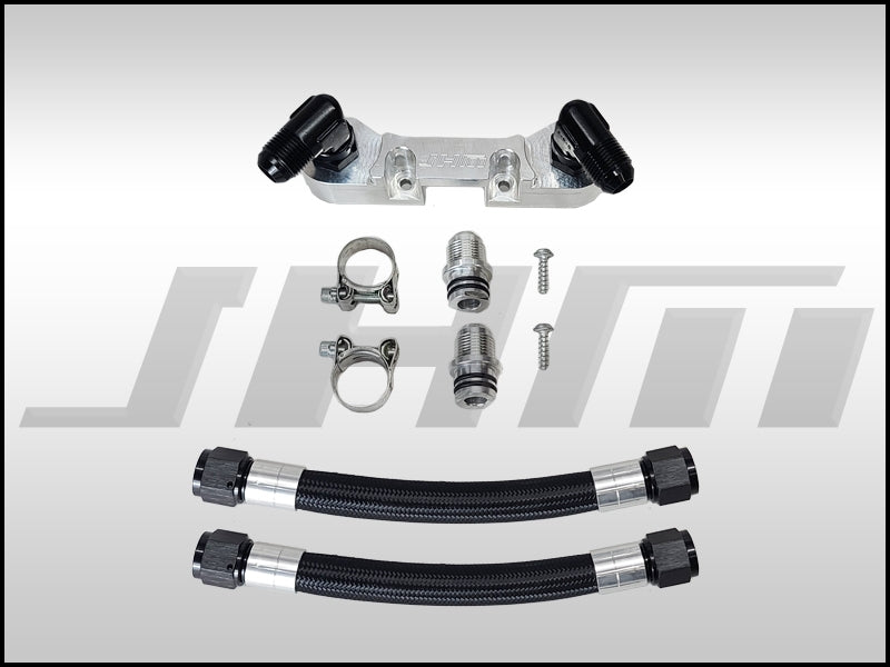 Billet Crankcase Breather Vent Hose Kit - PCV (JHM) RAW for B8 RS4-RS5 4.2L