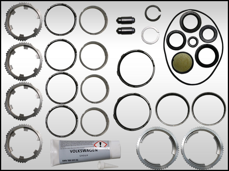Transmission Rebuild Kit, Complete 0B4 MT (JHM Performance-OEM),  Seals and Synchros
