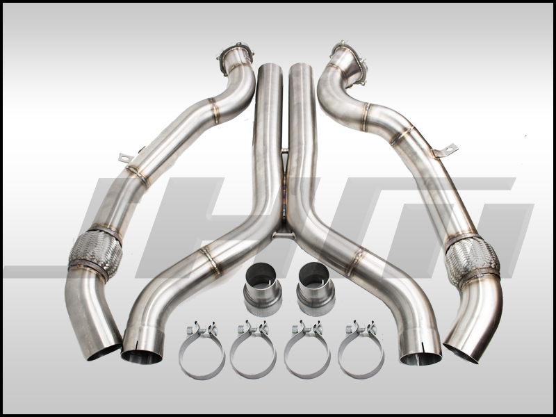 Exhaust - 3" Performance Downpipe and Midpipe w/ X-Pipe Combo (JHM) for D4 A8-S8 4.0T