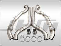 Exhaust - 3" Performance Downpipe and Midpipe w/ X-Pipe & High Flow Cat Combo (JHM) for C7 S6-S7-RS7 4.0T