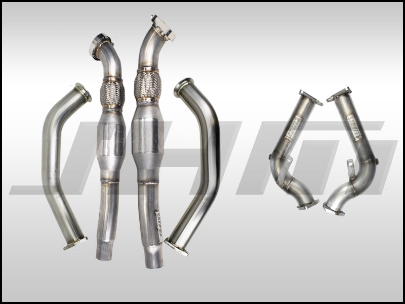 Exhaust - COMPLETE High-Flow Cat Downpipes with Integrated Baffle System (JHM Combo) for the B8 S5 4.2L