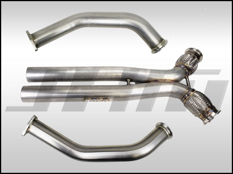 Exhaust -  Downpipes with X-Pipe (JHM) for the B8 S4-S5 Q5-SQ5 C7 A6-A7 3.0T 4.2L w/ 2.5" CB Connection