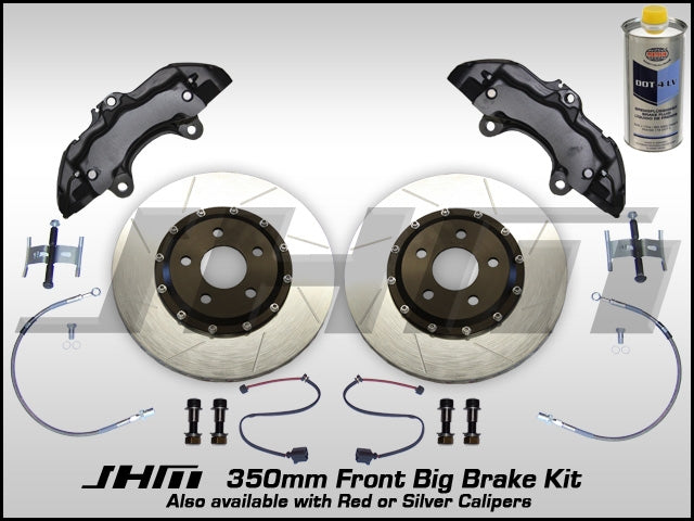 Front BBK (Big Brake Kit) JHM 350mm Cayenne (Brembo 6-piston) B5-B6-B7-C5 - w BLACK Calipers