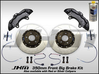 Front BBK (Big Brake Kit) JHM 350mm Cayenne (Brembo 6-piston) B5-B6-B7-C5 - w BLACK Calipers