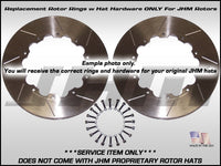 Rear Rotors RINGS ONLY (JHM), Pair w/ Hat Hardware 325x22 for B7 RS4 & B5 A4-S4 BBK