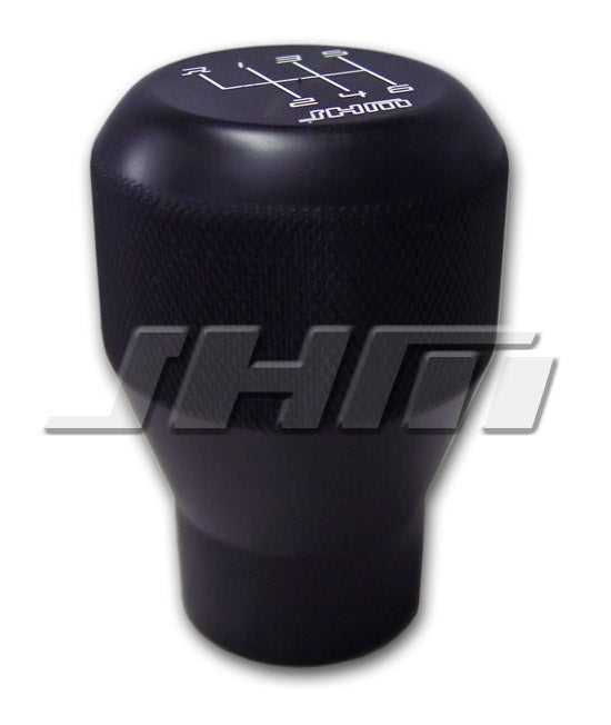 JHM Weighted Black Delrin Shift Knob (6-speed w White lettering - Screw on style) for Audi-VW B5-C5