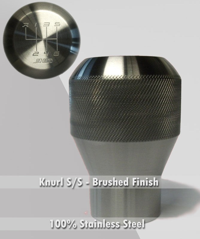 JHM Weighted Stainless Steel Shift Knob (Stainless Steel 6-speed Knurled Clamp on Style) for Audi-VW B5, C5, B6, B7, B8 and B9